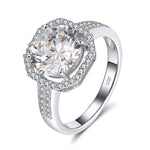Load image into Gallery viewer, Halo Bridal Engagement Ring for Women 4 CT CZ Sterling Silver Ginger Lyne Collection - 7
