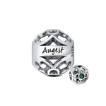 Load image into Gallery viewer, Birthstone Charms for Bracelet Sterling Silver CZ Womens Ginger Lyne Collection - August
