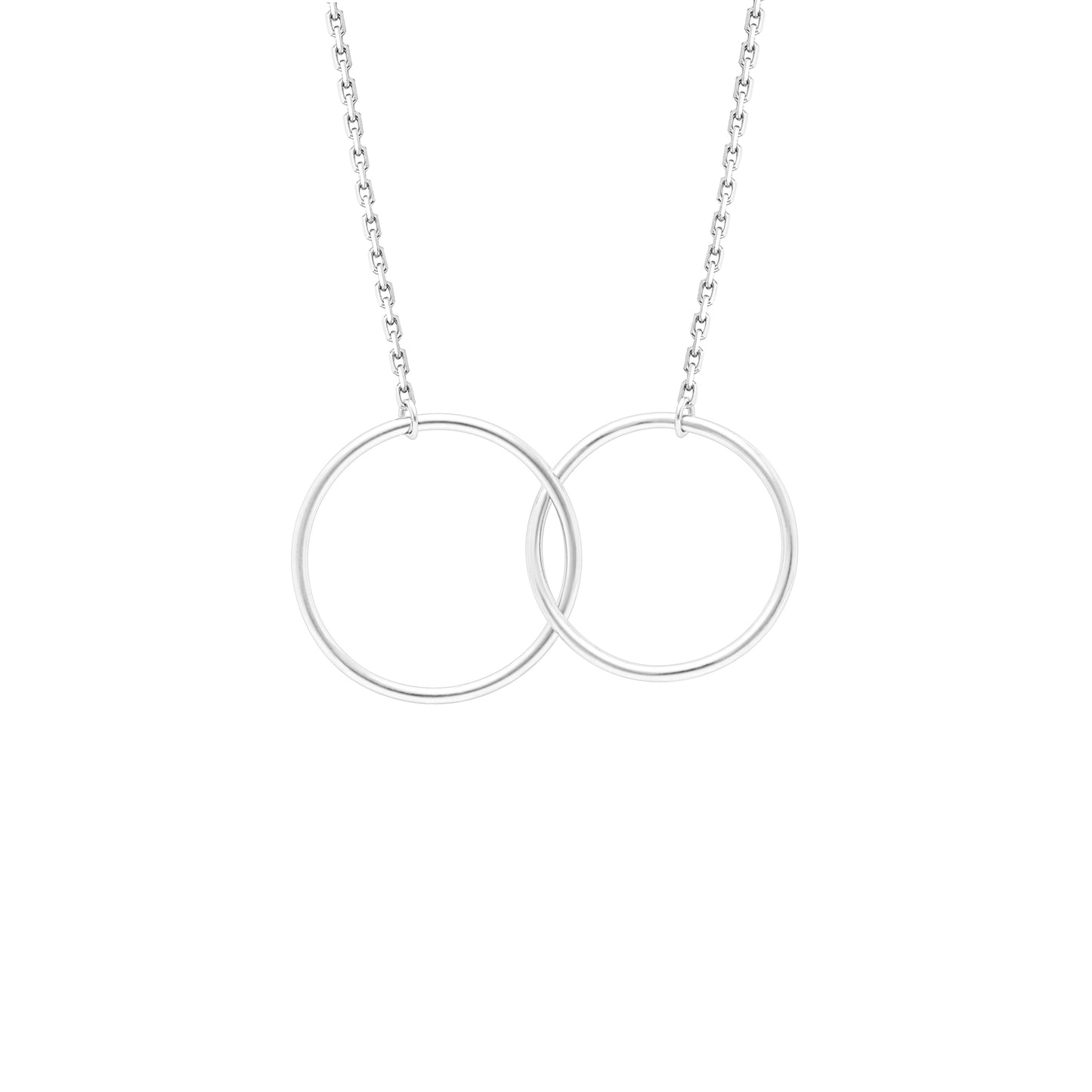 Mother Daughter Greeting Card Sterling Silver Linked Circles Necklace for Women Ginger Lyne Collection - GC-197