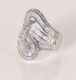Load image into Gallery viewer, Priscilla Statement Ring Baguette Cubic Zirconia Womens Ginger Lyne Collection - 10
