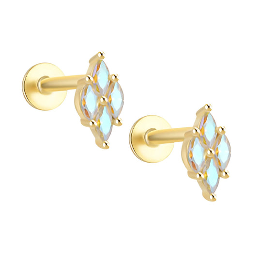 MarquiseCZFlatBackEarringsforCartilageHelixTragusLobe16gGoldPlatedSterlingSilver1pairbyGingerLyne_Gold-1