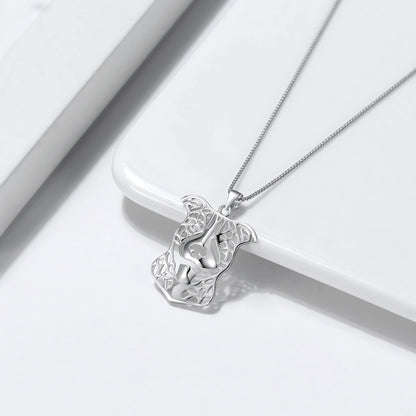Pit Bull Dog Necklace Earrings or Set Sterling Silver Womens Ginger Lyne Collection - Ears Down Necklace