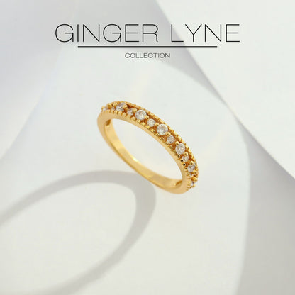 AlessiaWeddingBandforWomenSterlingSilverCZAnniversaryHalfEternityBandStackablebyGingerLyne_Gold-3