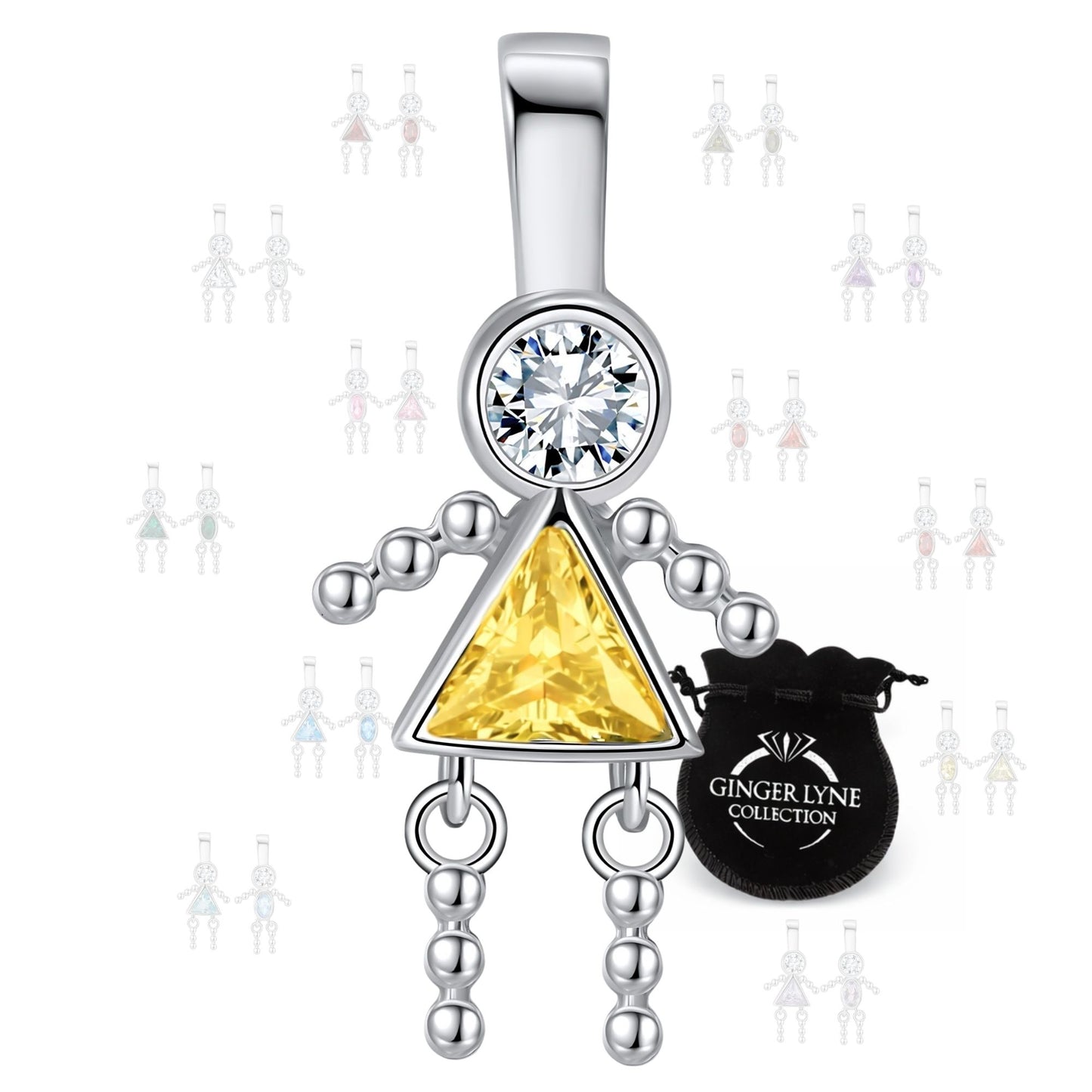 BirthstoneFamilyPendantforMombyGingerLyneStainlessSteelCubicZirconiaCharmsForGrandmaNecklace_Female-November-Silver-1