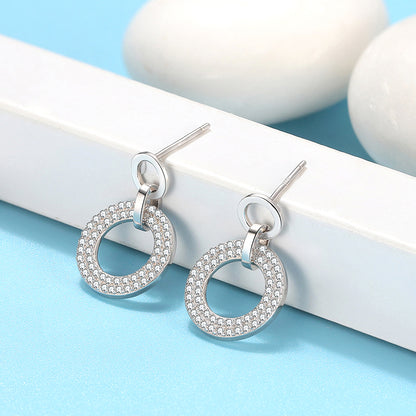 RoundCircleDropEarringsforWomenSterlingSilverClearCzGingerLyneCollection_Silver-3