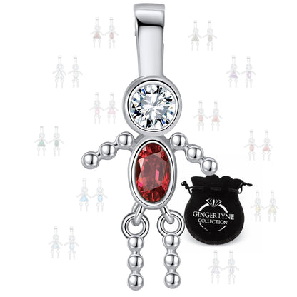 BirthstoneFamilyPendantforMombyGingerLyneStainlessSteelCubicZirconiaCharmsForGrandmaNecklace_Male-July-Silver-1