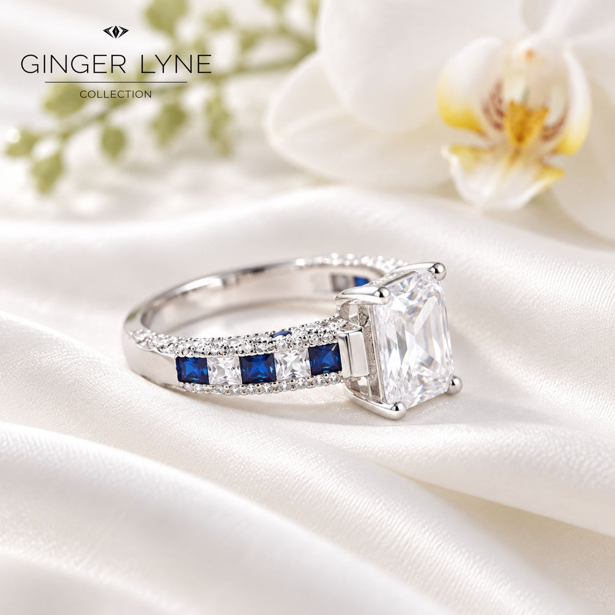 KatharinaEmeraldCutEngagementRingforWomenSterlingSilverCZGingerLyneCollectionSize10_Silver-3