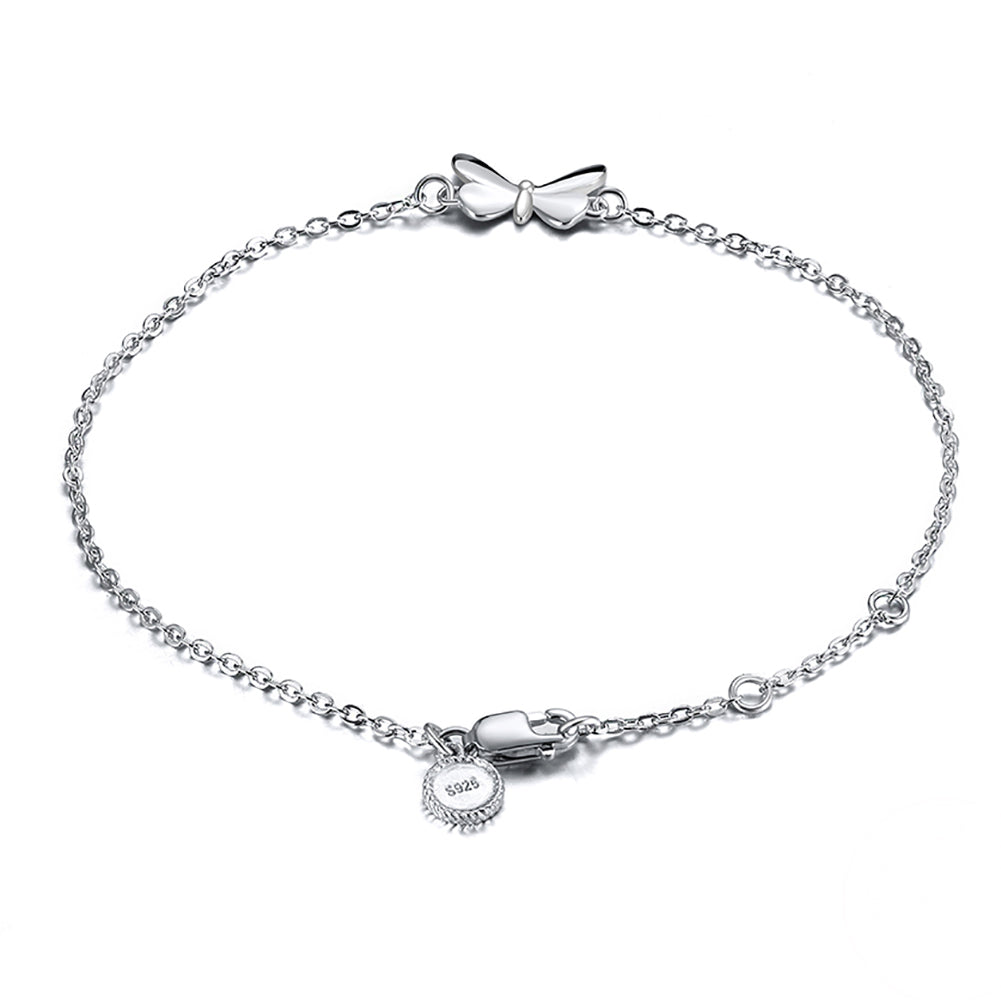 Butterfly Rolo Chain Bracelet for Girls or Women Sterling Silver Ginger Lyne Collection
