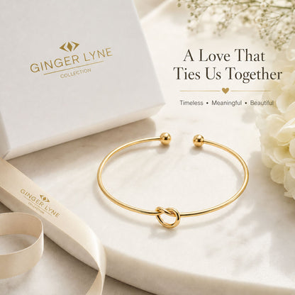 Love Knot Bracelet for Women or Men by Ginger Lyne Bridal Party Gifts Large Adjustable Bangle