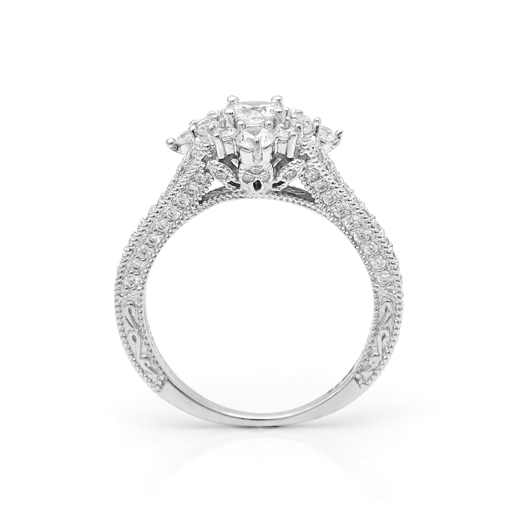 SelenaEngagementRingSterlingSilverCzClusterWomensGingerLyneCollection_Clear-3