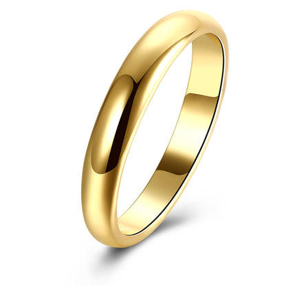 4mm Gold Wedding Band for Men Stainless Steel  Wedding Ring for Women Ginger Lyne - 4mm Gold,9