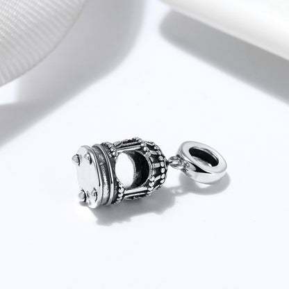 Birdcage Charm European Bead Oxidized Sterling Silver Ginger Lyne Collection