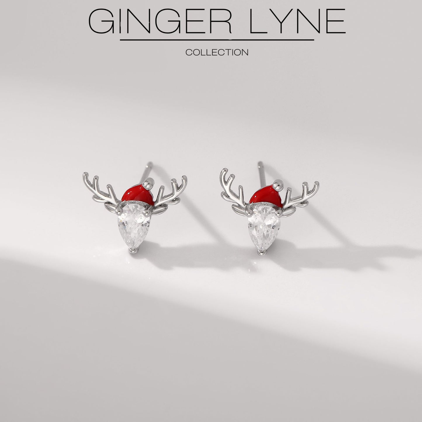 ChristmasReindeerEarringsWomensWhiteGoldPlatedSantaHatDeerPearCZGingerLyneCollection_Silver-2