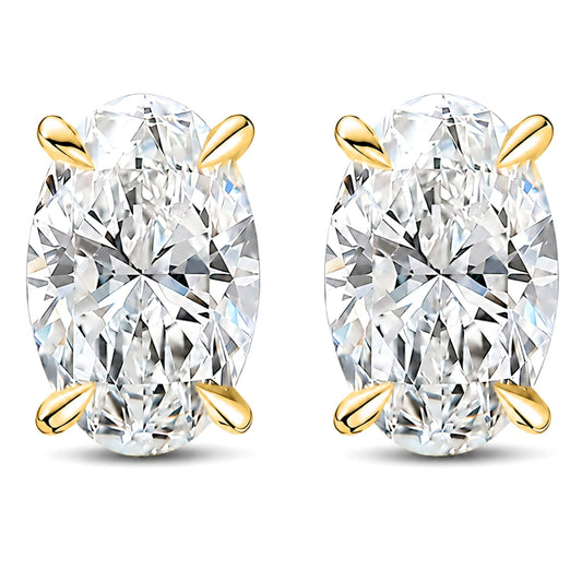 OvalCutStudEarringsforWomen.86CtSimulatedDiamondSterlingSilverGingerLyne_Silver-1