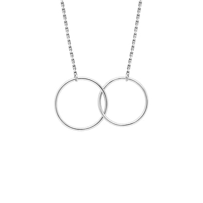 21st Birthday Greeting Card Silver Linked Circles Necklace Womens Ginger Lyne Collection