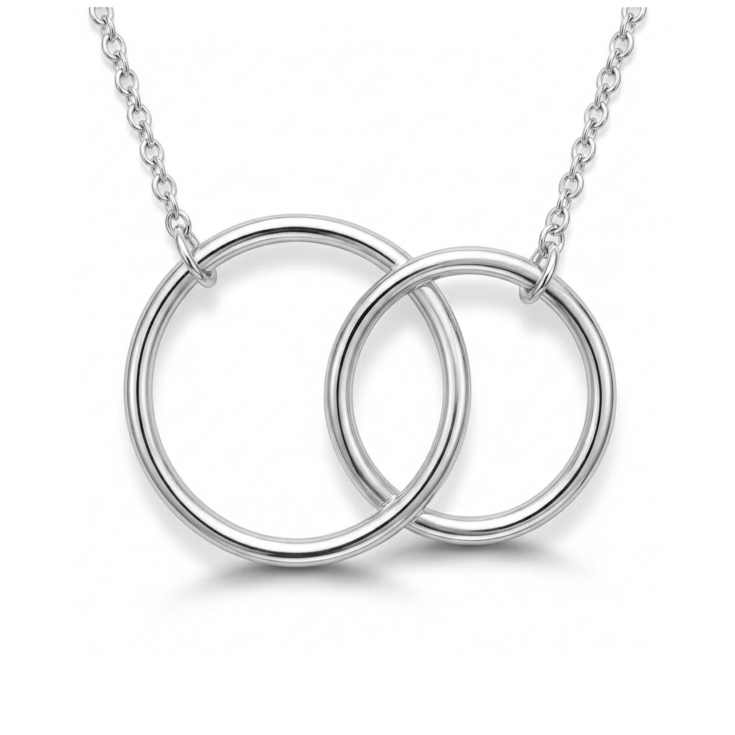 LinkedCirclesPendantNecklaceforWomen18-20",SterlingSilverGingerLyneCollection_Silver-1