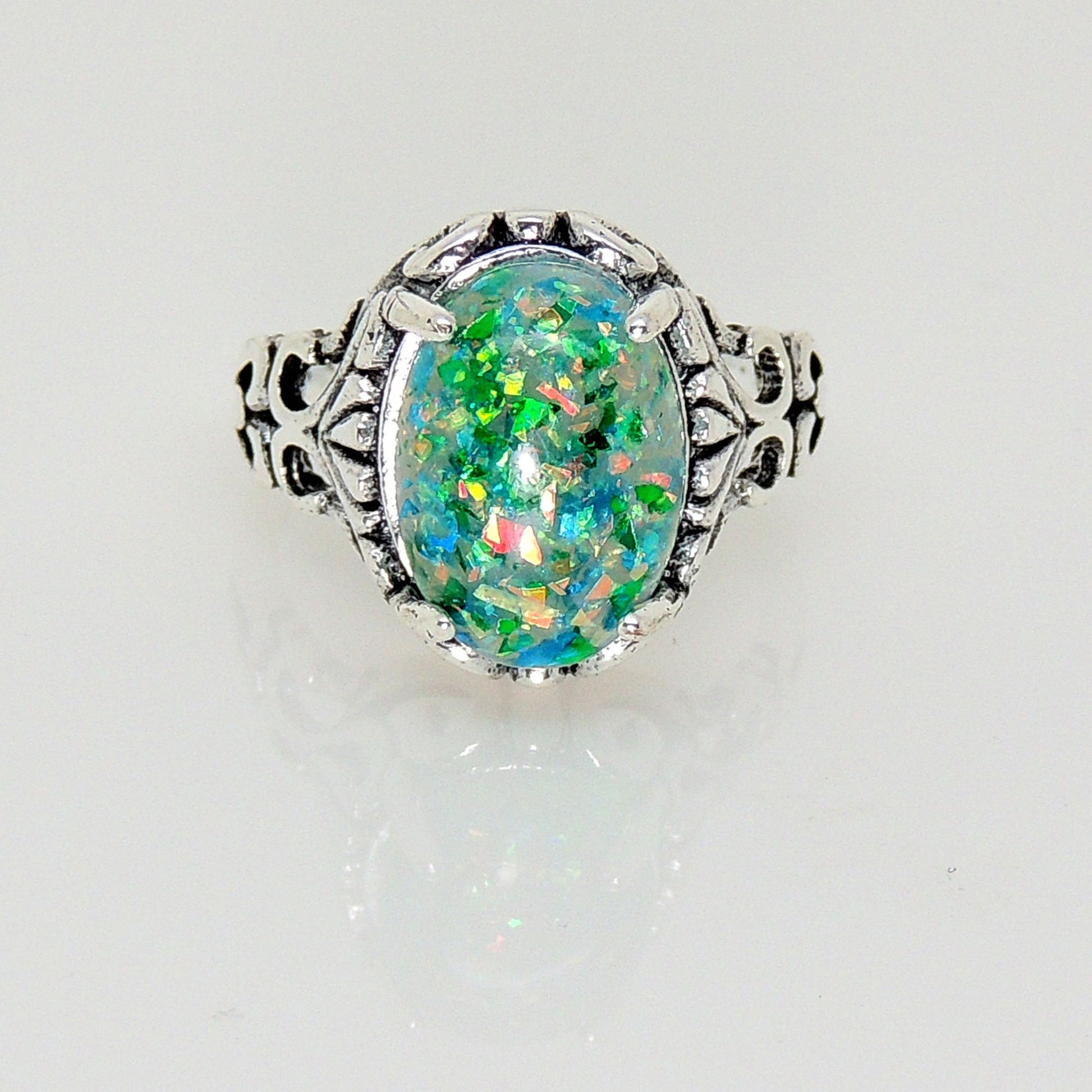 SaharaFireOpalStatementRingforWomenOval-CutGingerLyneCollection_Green-3