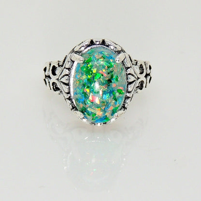 SaharaFireOpalStatementRingforWomenOval-CutGingerLyneCollection_Green-3