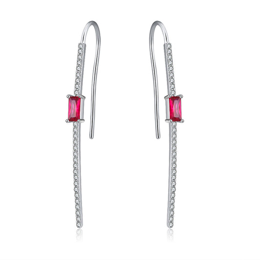 HookDropEarringsforWomenSterlingSilverRedEmeraldCzGingerLyneCollection_White-1