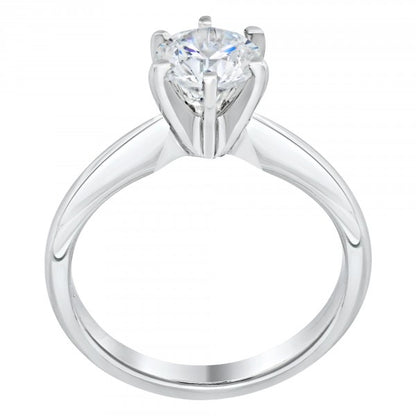 Solitaire Engagement Ring for Women 7mm Cubic Zirconia by Ginger Lyne Collection