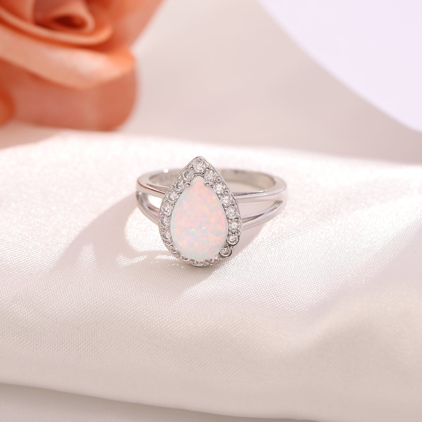 TeardropOpalRingforWomenIsabella4CtPearShapeSterlingSilverCZHaloGingerLyneCollection_Silver-3