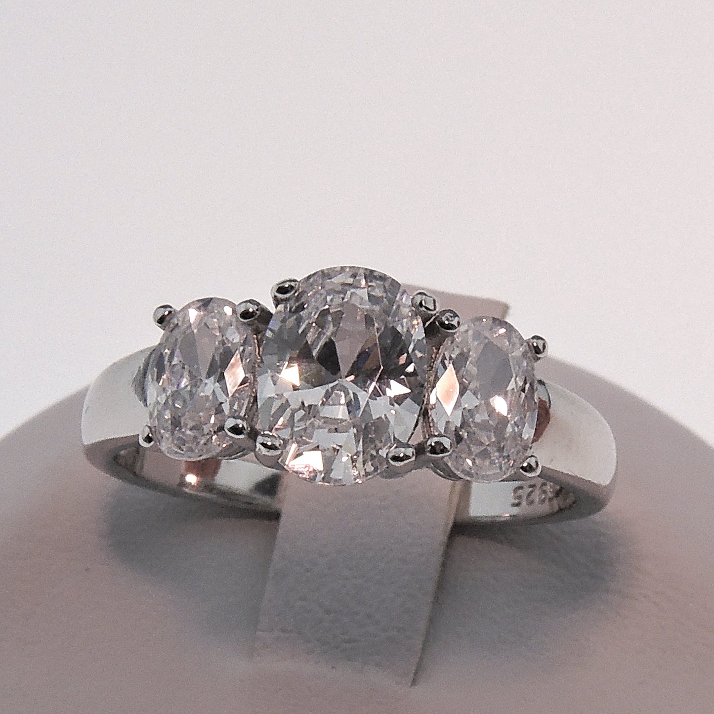 Cassidy Engagement Ring Womens Sterling Silver Cz Ginger Lyne Collection