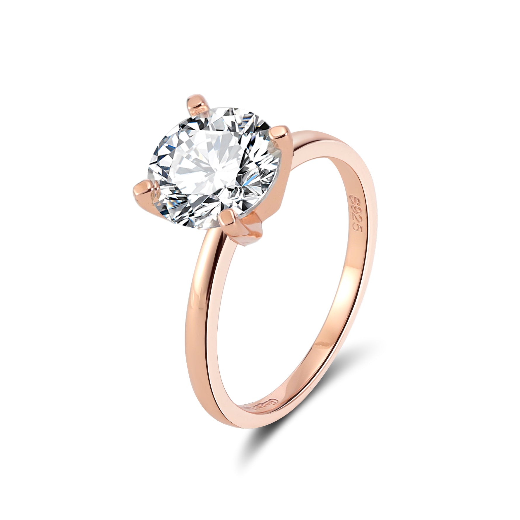 Amore Engagement Ring Women 1 Ct Moissanite Gold Sterling Ginger Lyne Collection - 1CT Gold over Silver,8