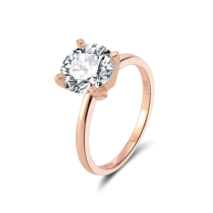 Amore Engagement Ring Women 1 Ct Moissanite Gold Sterling Ginger Lyne Collection - 1CT Gold over Silver,8