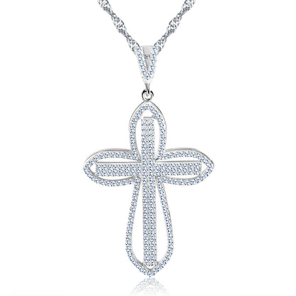 Pave Religious Cross Pendant Necklace for Women Cz  Ginger Lyne Collection