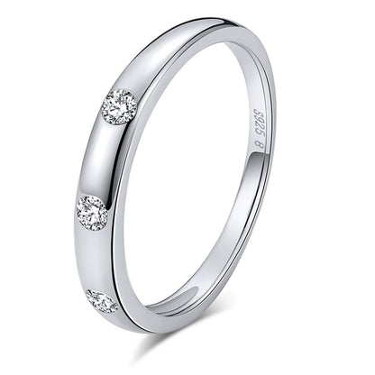 Wedding Bridal Band Ring for Women Sterling Silver Cz Ginger Lyne Collection