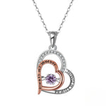 Load image into Gallery viewer, Birthstone Mom Necklace for Mother by Ginger Lyne Sterling Silver Swinging CZ - June
