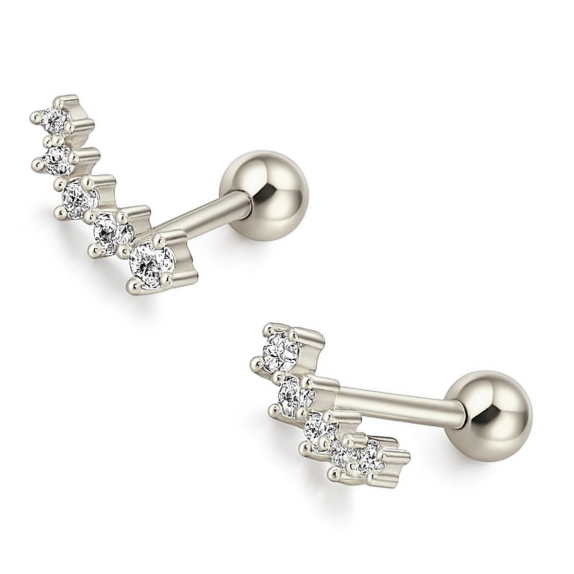 GraduatedCZCrawlerEarringsforWomenSterlingSilver18G8mmCartilageHelixUpperLobeBodyPiercingGingerLyne_Gold-1