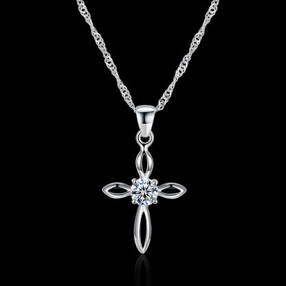 Ginger Lyne Collection Sterling Silver Cz Religion Cross Pendant Necklace for Women Gifts for Her