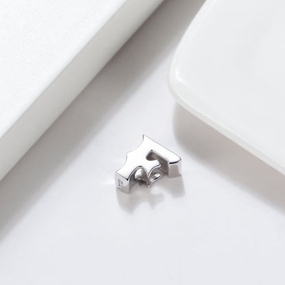 Initial Letter Charms for Women Bracelet Sterling Silver  Ginger Lyne Collection - F