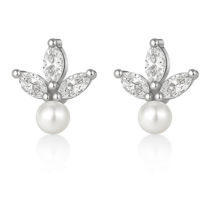 MarquiseCZFlatBackEarrings18gforCartilageHelixTragusLobeGoldPlatedSterlingSilver1pairbyGingerLyne_Gold-1