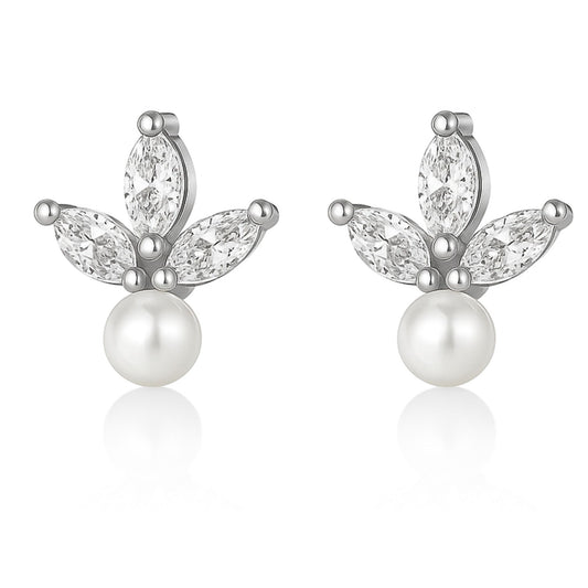 MarquiseCZFlatBackEarrings18gforCartilageHelixTragusLobeGoldPlatedSterlingSilver1pairbyGingerLyne_Gold-1
