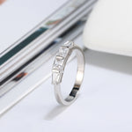 Load image into Gallery viewer, Anniversary Band Ring for Women Emerald CZ Sterling Silver Ginger Lyne Collection - 6
