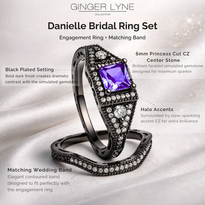 DanielleWeddingRingSetforWomenCZBlackEngagementGingerLyneCollection_Purple-5