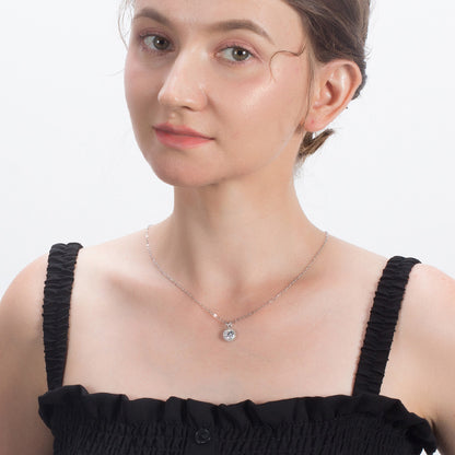 HaloRoundPendantNecklaceforWomenSterlingSilverClearCzGingerLyneCollection_Silver-6