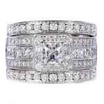 Load image into Gallery viewer, Taylor Bridal Set Halo 3pc Engagement Ring Bands Cz Women Ginger Lyne Collection - 10
