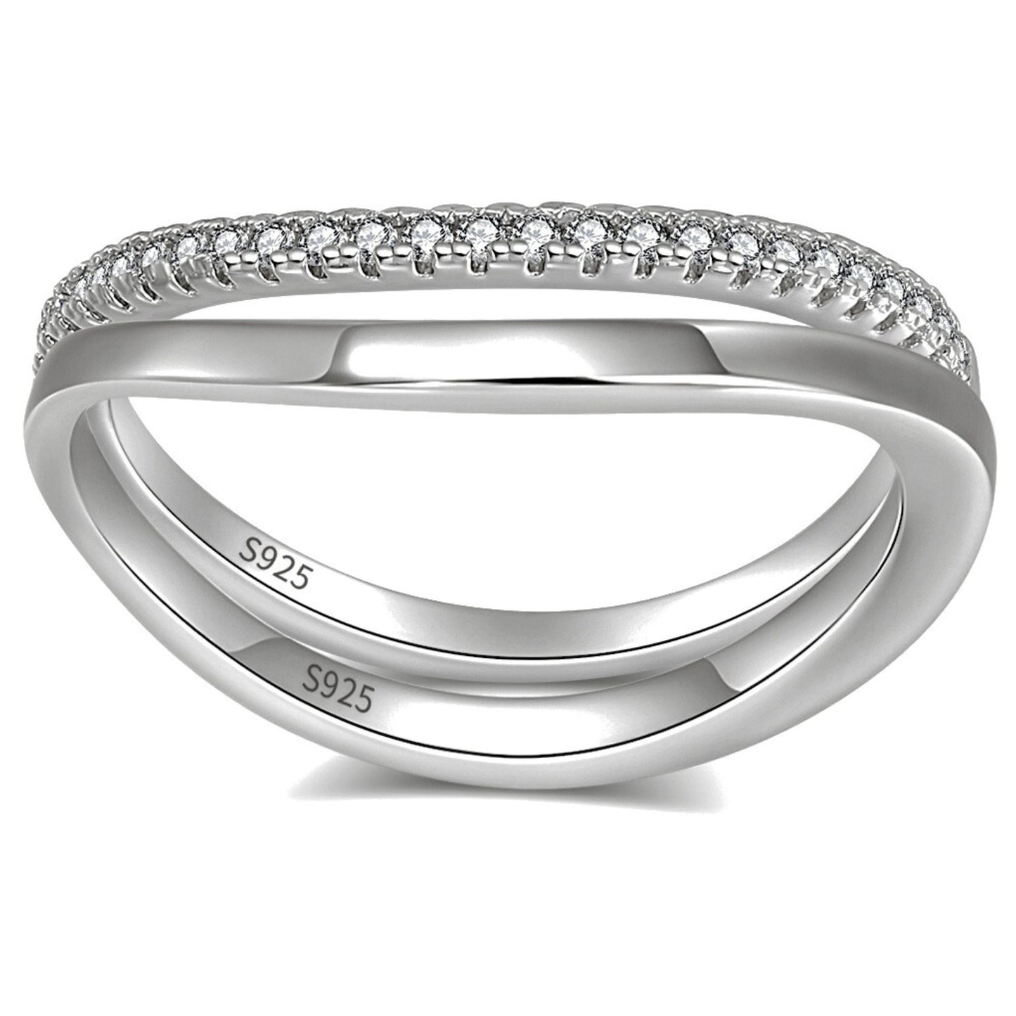 ThinWeddingBandSetforWomenSterlingSilverCZEternityBandsStackablebyGingerLyne_Gold-1
