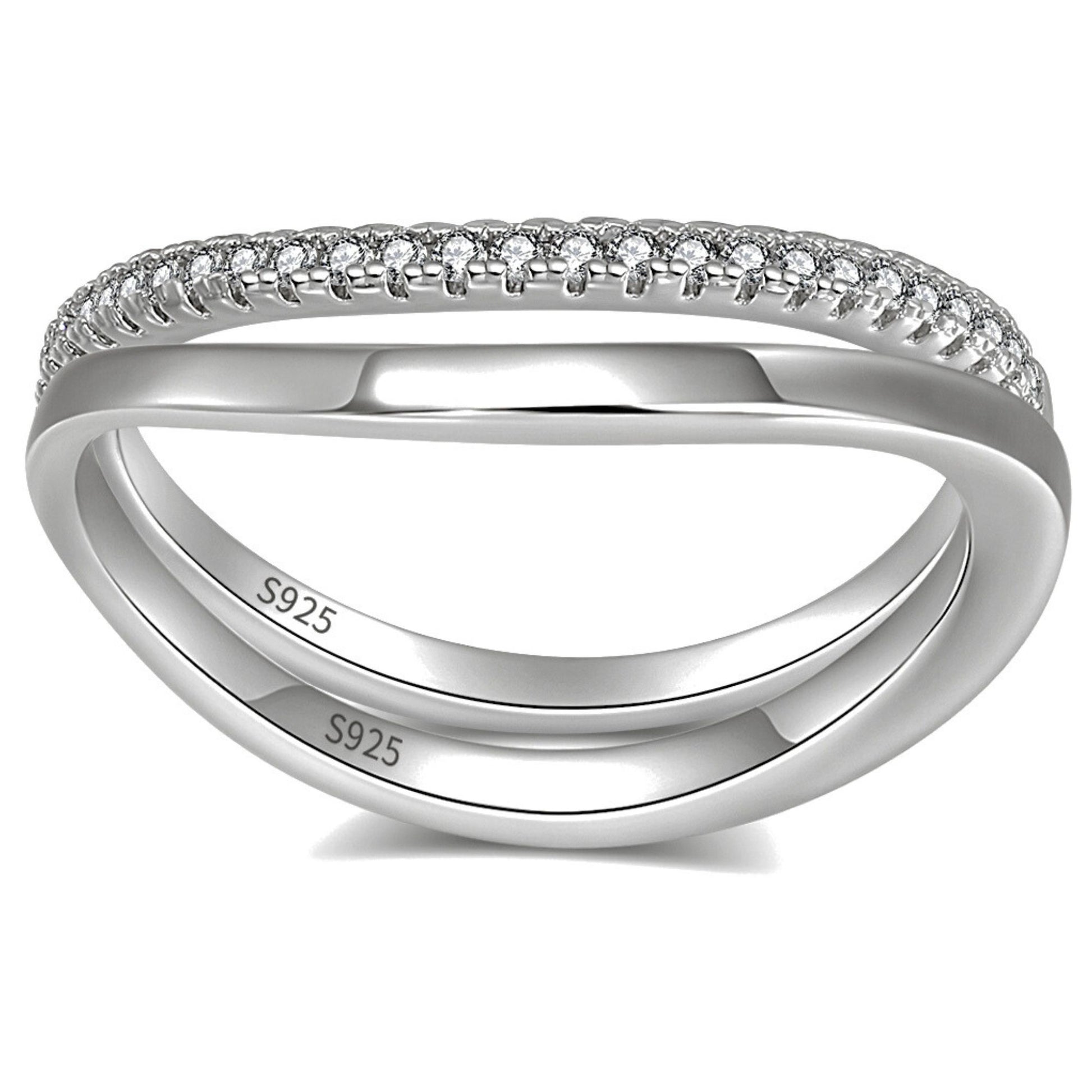 ThinWeddingBandSetforWomenSterlingSilverCZEternityBandsStackablebyGingerLyne_Gold-1