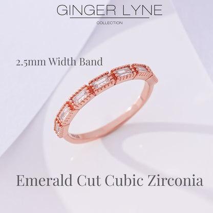 ArdenWeddingBandforWomenSterlingSilverCZAnniversaryHalfEternityRingStackablebyGingerLyne_Gold-8