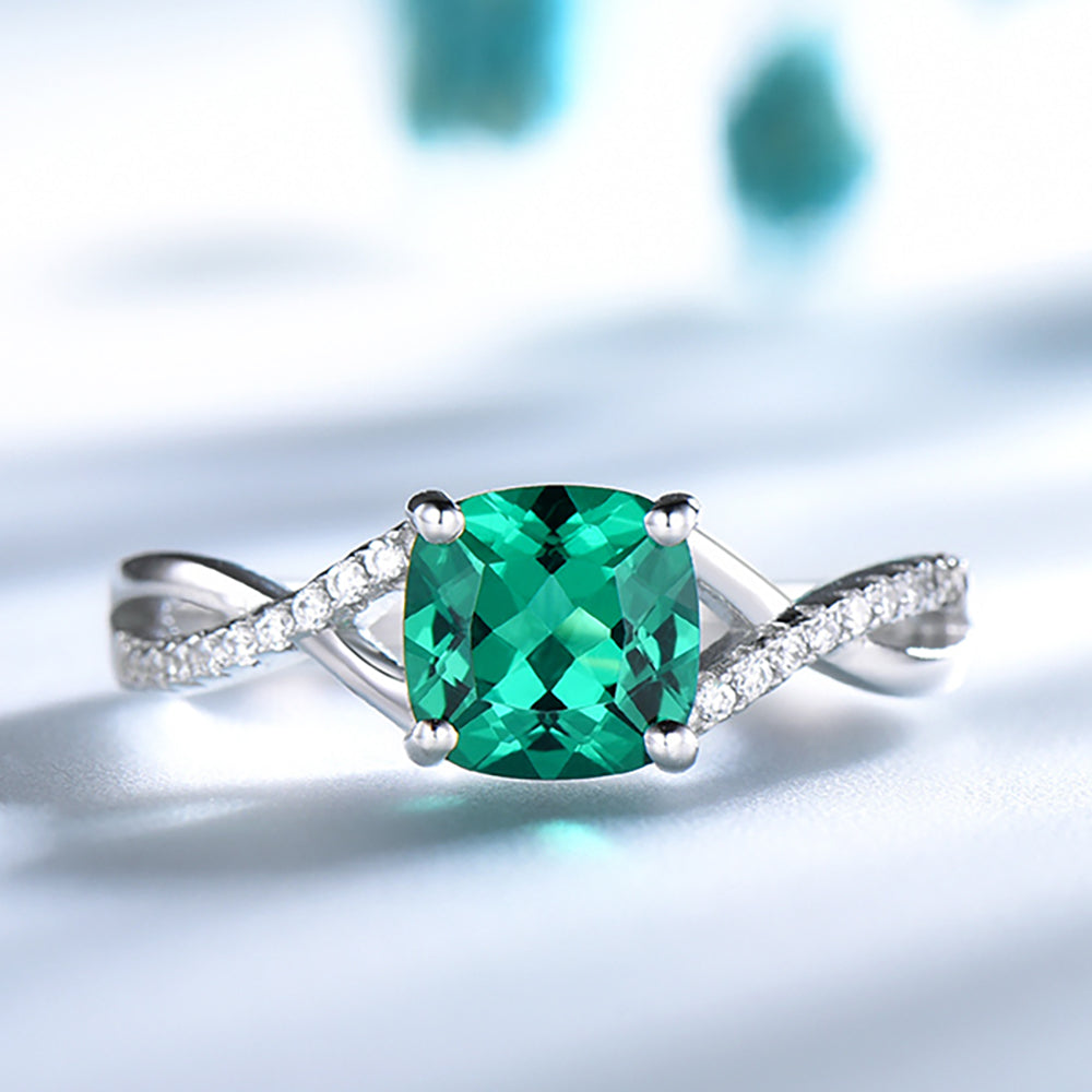 EmeraldEngagementRingforWomenCzSterlingSilverGingerLyneCollection_Green-3