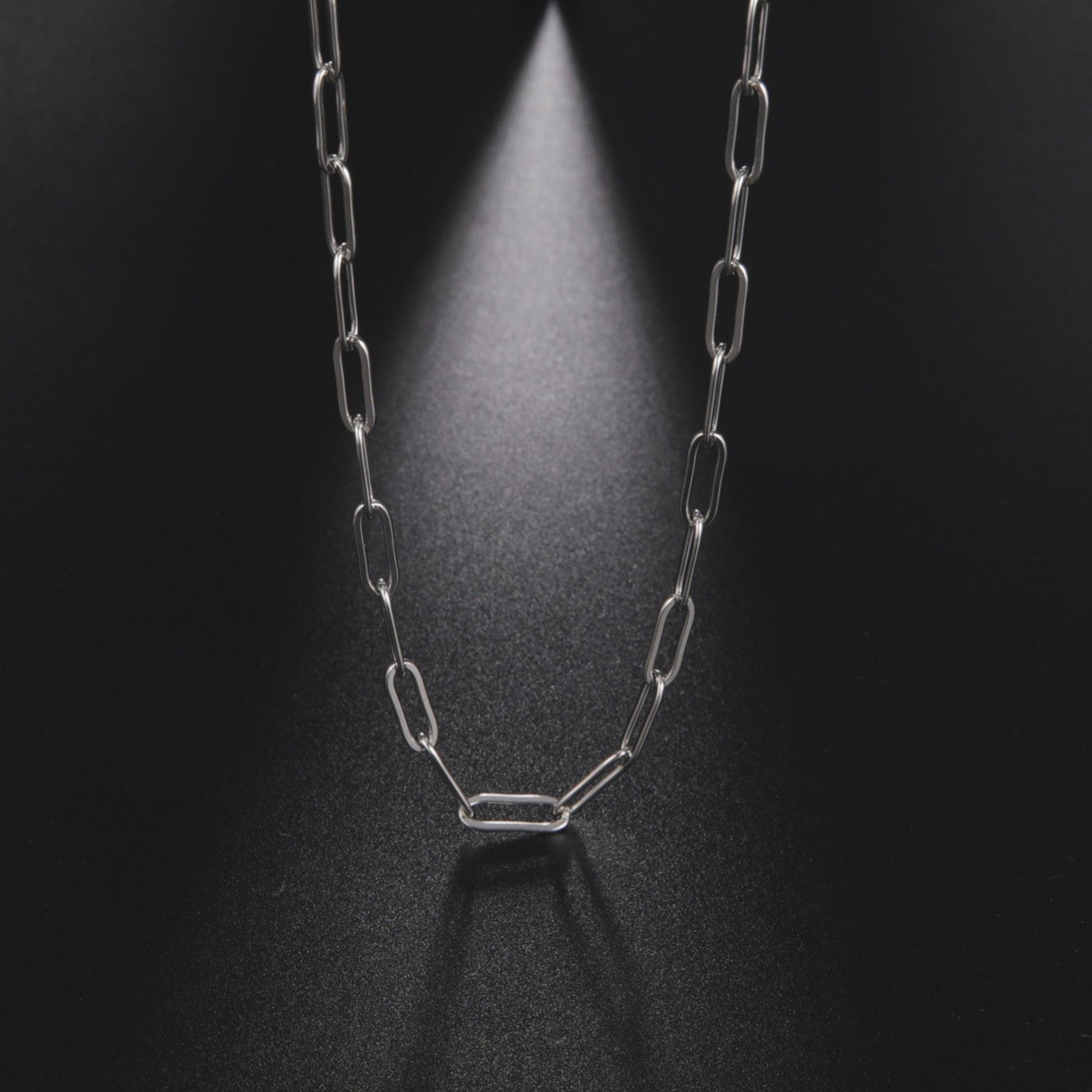 PaperclipChainNecklaceorBraceletforWomenorMenStainlessSteelGingerLyneCollection_Necklace-Silver-2