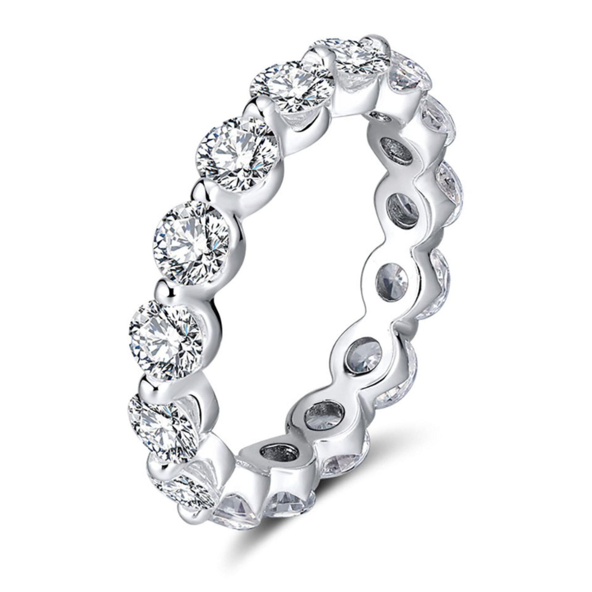 EternityWeddingBandRingforWomenCubicZirconiaSterlingSilverGingerLyneCollection_Clear-1