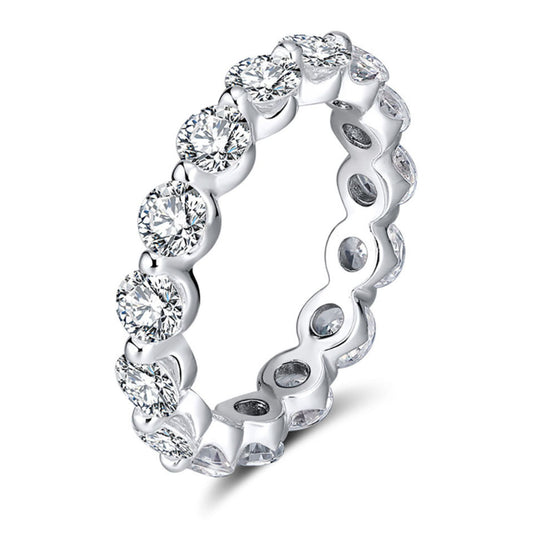 EternityWeddingBandRingforWomenCubicZirconiaSterlingSilverGingerLyneCollection_Clear-1