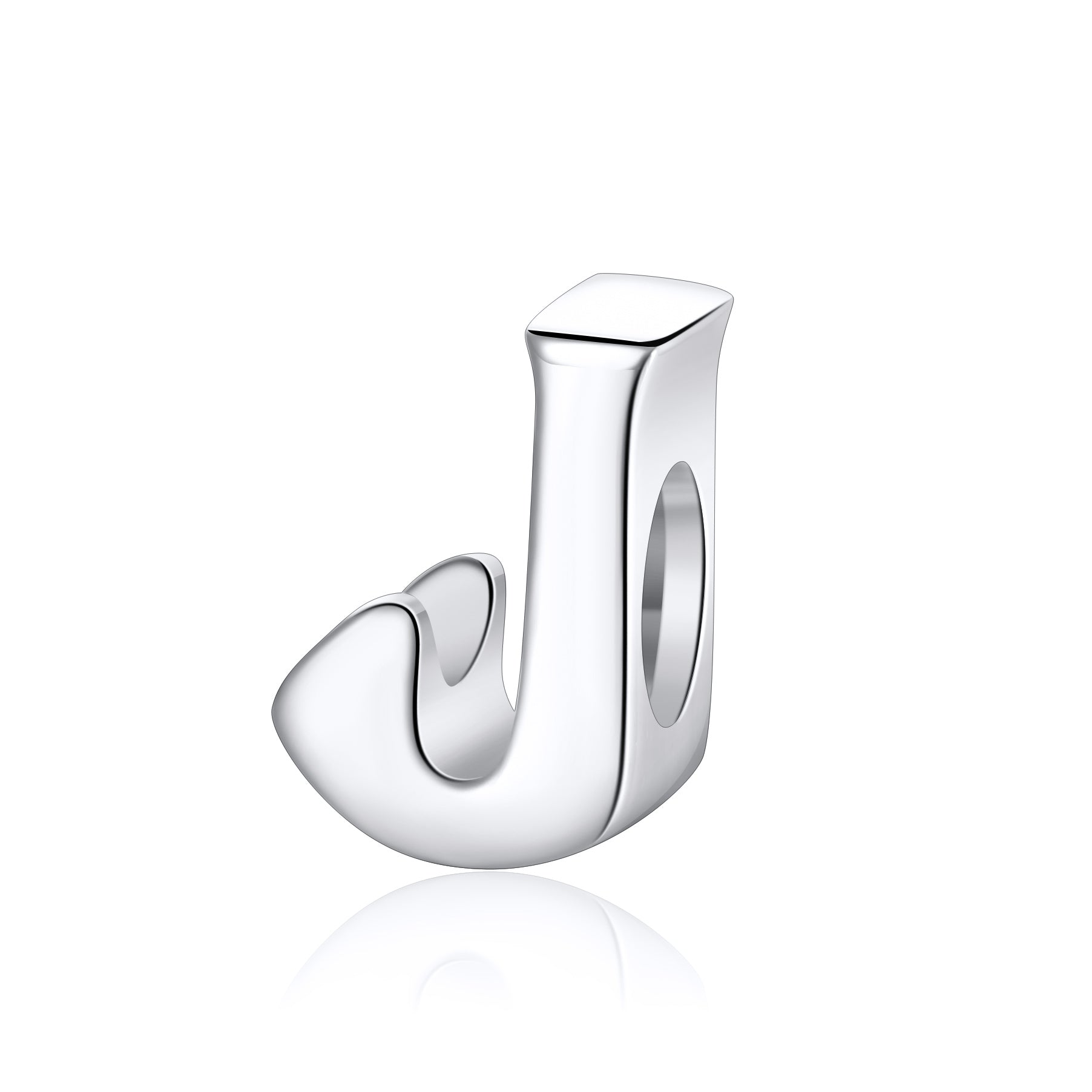 Initial Letter Charms for Women Bracelet Sterling Silver  Ginger Lyne Collection - J