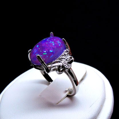 SharlaStatementRingGreenFireOpalWomenGingerLyneCollection_Purple-5