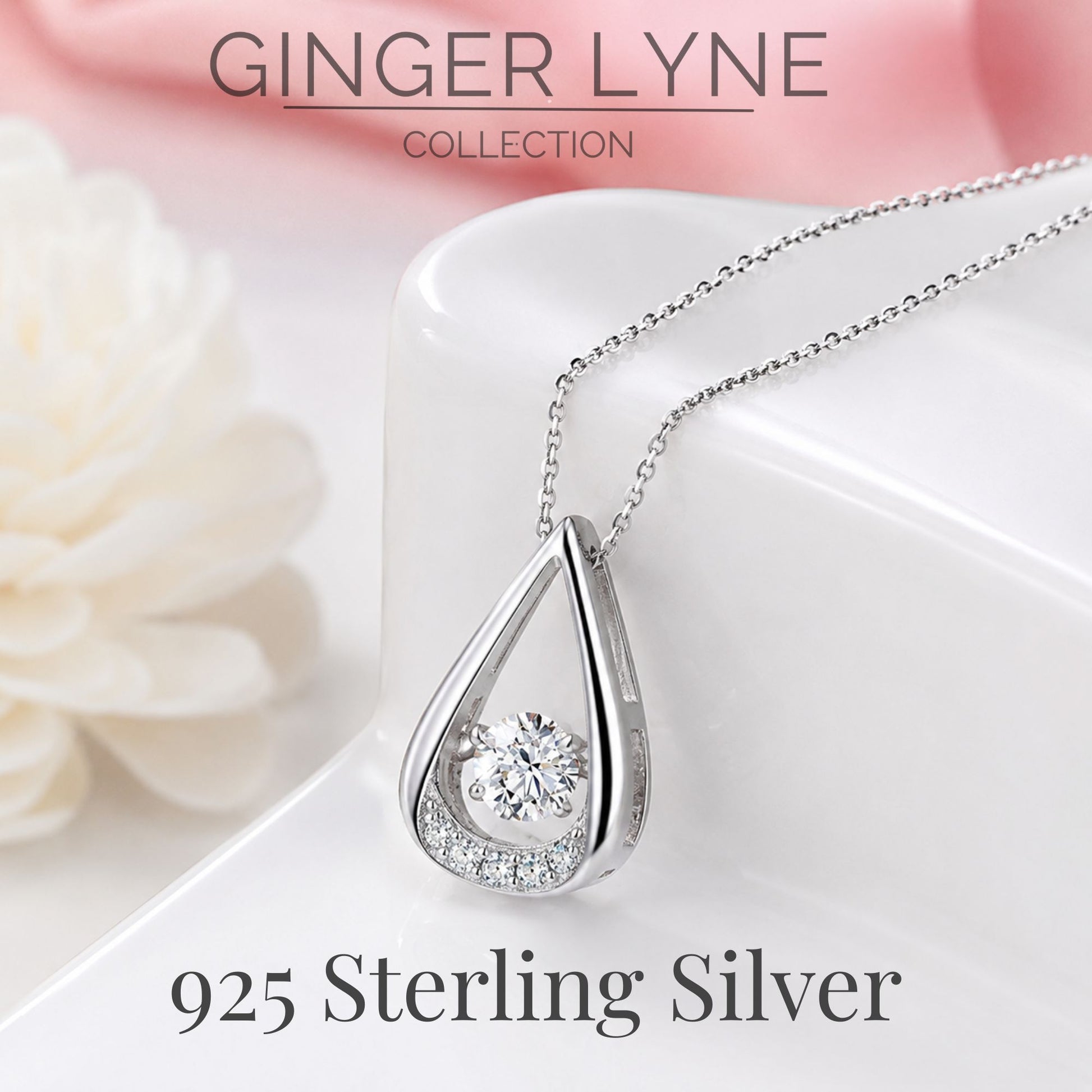 TeardropNecklaceforWomanSterlingSilverPendantandChainFloatingCZGingerLyneCollection_Style40-3